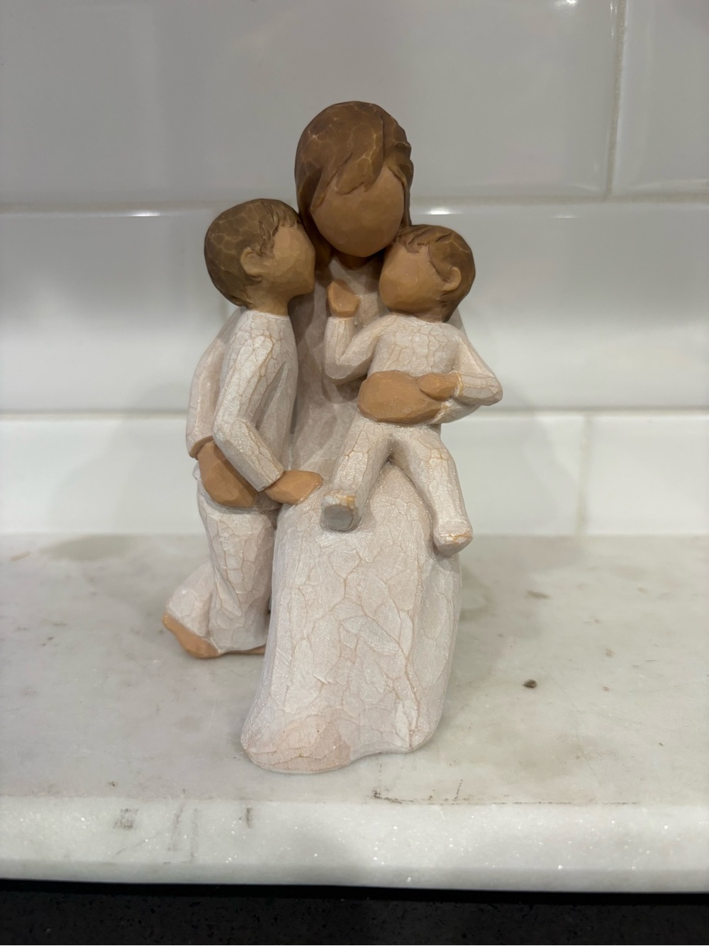 Willow Tree Mother and Children Figurine - Beige and Brown
